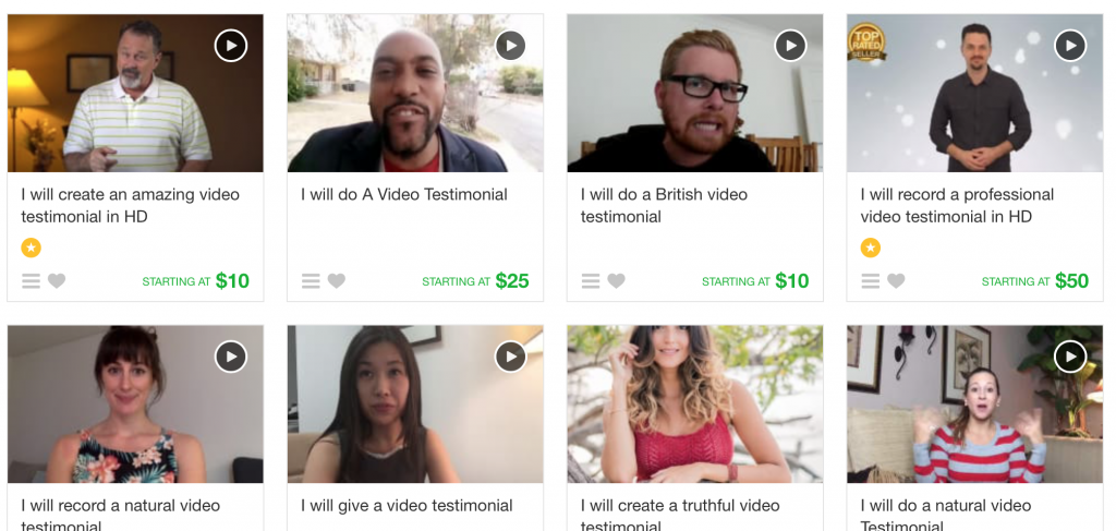 fiverr actors