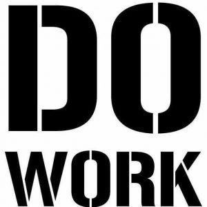 do work text image