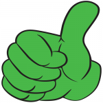 green thumbs up