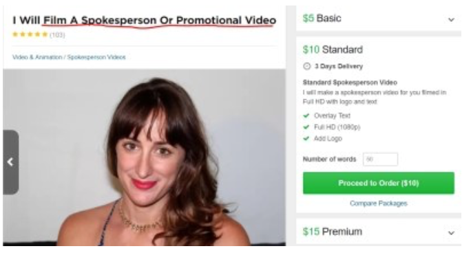 paid actor from fiverr