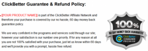 clickbetter refund policy